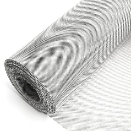 Drahtgitter Metallgitter 1mm, 100 x 300cm Wühlmausgitter Volierendraht Gartensieb Hasengitter Metallgitter, 304 Edelstahl Maschendraht Kellerfenster Gitter Drahtgitter Feinmaschig (20 Mesh) von MeYuxg