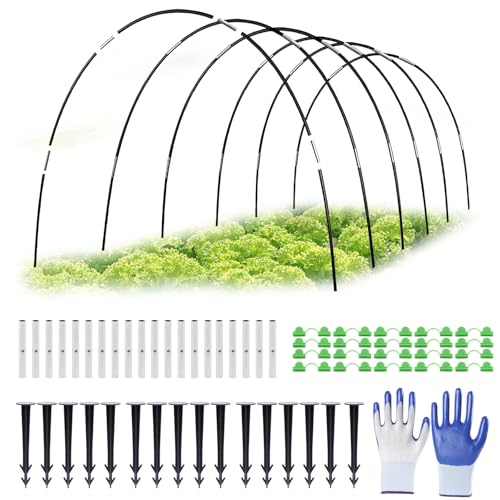 MeYuxg Folientunnel für Hochbeet, Pflanztunnel Bögen 30 PCS, Tunnelbogen Gewächshaus mit 6mm Kunststoff umwickelt, Gewächshausreifen Frühbeet Tunnel Hochbeet Zubehör MeYuxg Folientunnel für Hochbeet, Pflanztunnel Bögen 30 PCS, Tunnelbogen Gewächshaus mit 6mm Kunststoff umwickelt, Gewächshausreifen Frühbeet Tunnel Hochbeet Zubehör von MeYuxg