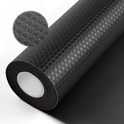 Schubladenmatte 50x600cm Eva Antirutschmatte Schubladen, Nicht Klebende Antirutschmatte Küche Kühlschrankmatten Für Küchenschränke, Kühlschränke und Regale (Schwarz) von MeYuxg