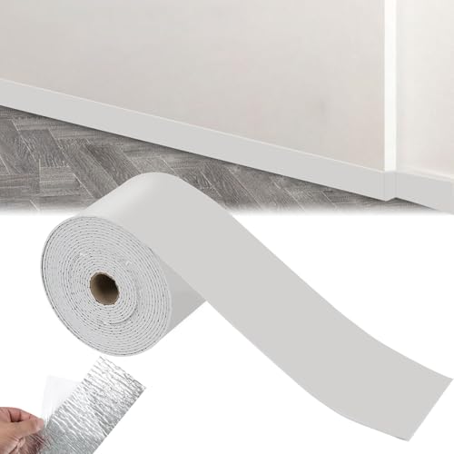 Weichsockelleiste Selbstklebend, Zierleisten Selbstklebend 10 CM x 5 Meter, Flexible sockelleiste selbstklebend, Grau von MeYuxg