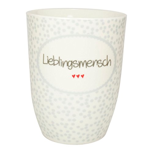 Mea-Living Becher "Lieblingsmensch" grau von Mea-Living