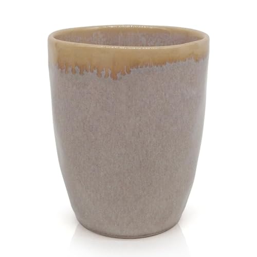 Mea-Living STONEWARE Becher sand, handgemachtes Steingut, 280 ml, wunderschönes handmade Geschirr von Mea-Living