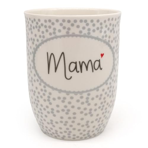 Mea-Living Tasse mit Henkel MAMA grau, 500ml, Becher mit Spruch, Geschenkidee für Mütter, Spruchtasse von Mea-Living