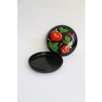 Vintage Bemalte Holzschale Ethno Dekor von MeadowSideVintage