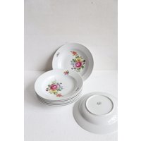 Vintage Kahla Ddr Florale Porzellan Teller - Set Mit 8 Stück von MeadowSideVintage