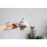 Zuckerdose Mit Deckel Von Rigaer Porzellanmanufaktur Sowjetunion Geschirr Vintage Teekanne 1980Er Jahre Ersatz Ārija Sammlung von MeadowSideVintage