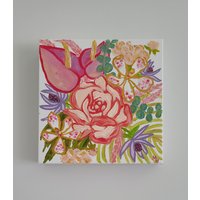 Kleine Blume Malerei - "Hawaii" | Öl 8 "x 8" von MeaganShultzArt
