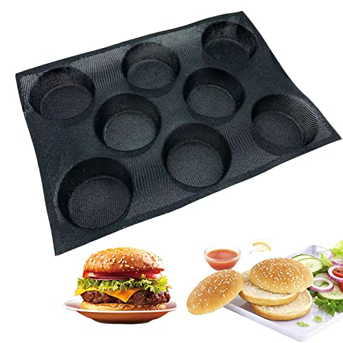 Meajore Baguette Backform - Non-Stick Hamburger Brötchenpfanne, Brötchenblech für Brot, Puffs, Törtchen von Meajore