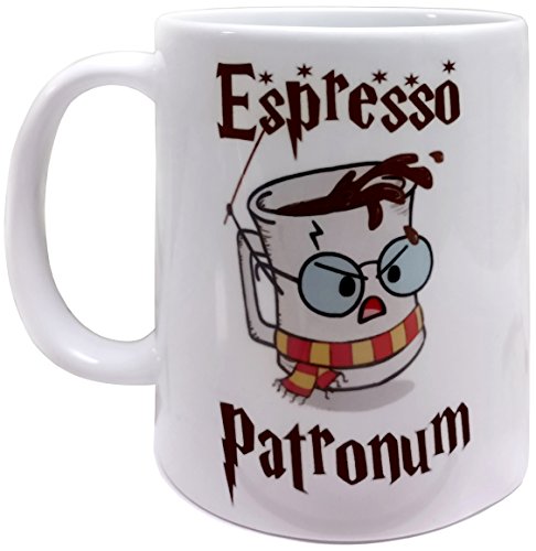 Espresso Patronum Potter Themed 325 ml Keramiktasse/Tasse – Harry P – Geschenk-Schaumstoffbox Schutz von Mean Muggin