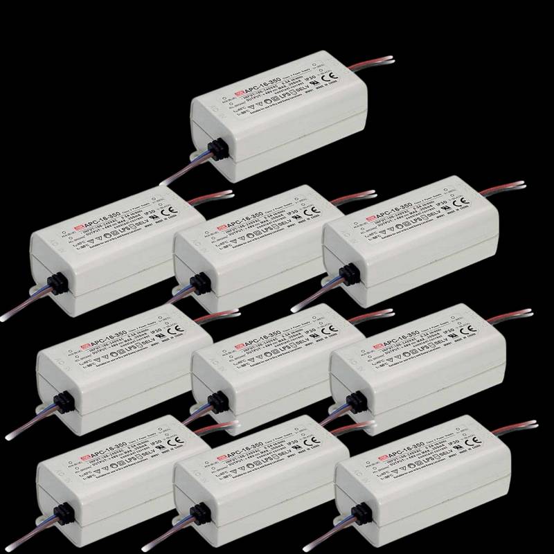 Mean Well Apc 16 350 Led Treiber Konstantstrom 16 W 0.35 A 12   48 10 Stück B-Ware von Mean Well