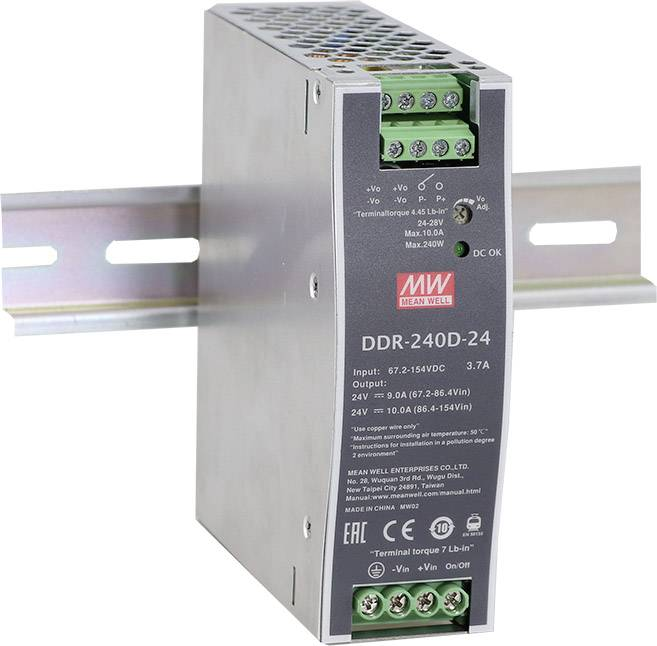 Mean Well Ddr 240 D 48 Hutschienen Dc/Dc Wandler Hutschiene 48 V/Dc 5 A 240 W B-Ware von Mean Well