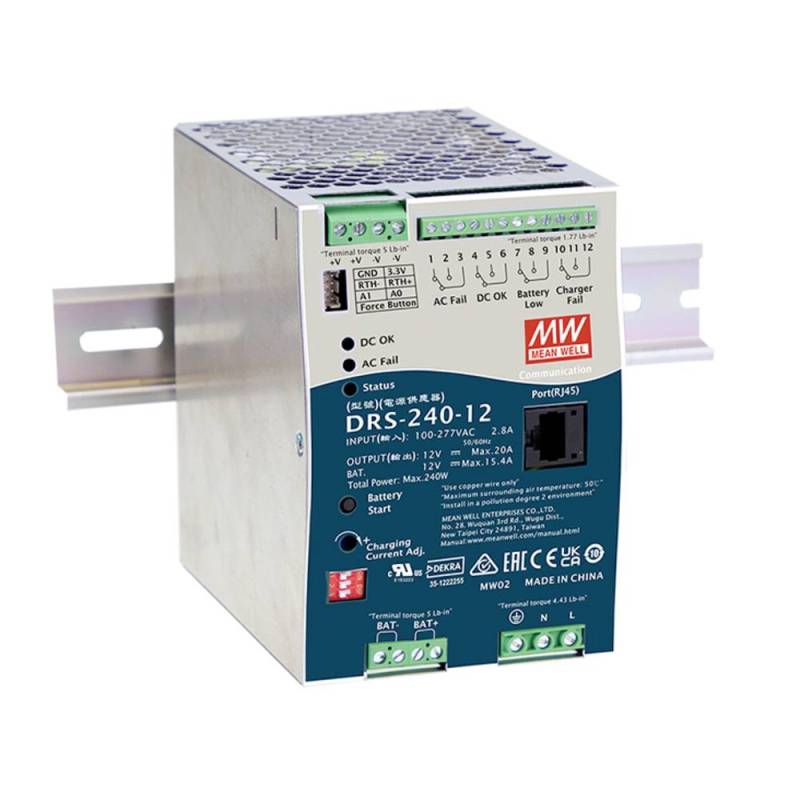Mean Well Drs 240 12 Hutschienen Netzteil Din Rail 12 V 20 A 240 W Defektware D-Ware von Mean Well