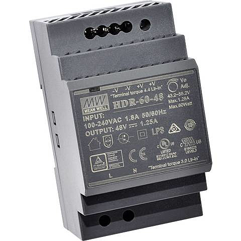 Mean Well Hdr 60 24 Hutschienen Netzteil (Din Rail) 24 V/Dc 2.5 A 60 W 1 X B-Ware von Mean Well