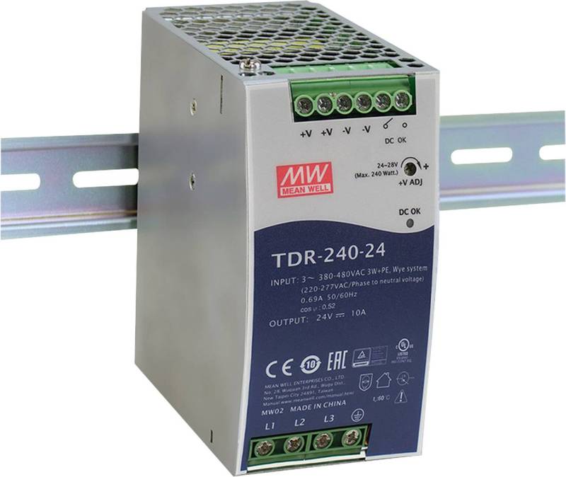 Mean Well Tdr 240 24 Hutschienen Netzteil Netzteil Din Rail 24 V/Dc 10 A 240 W   B-Ware von Mean Well
