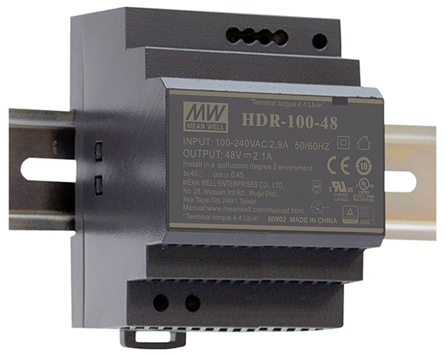 Mean Well Hutschienen Dc/Dc Wandler Din Rail 2.1 A 100.8 W Hutschienen Netzteil B-Ware von Mean