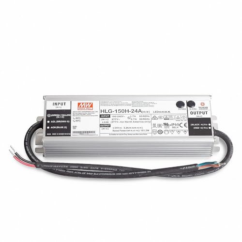 HLG-150H-24A LED Netzteil Trafo Mean Well HLG-150H-24A SNT 24V/DC/0-6,3A/ 150W IP65 LED Transformator für LED Beleuchtung von MeanWell