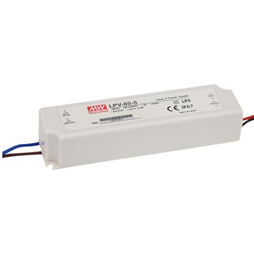 LED Netzteil 60W 12V 5A ; MeanWell, LPV-60-12 ; Schaltnetzteil von MeanWell