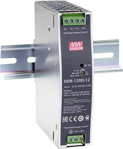 Mean Well DDR-120B-48 Hutschienen-DC/DC-Wandler (DIN-Rail) 48 V/DC 2.5A 120W Anzahl Ausgänge:1 x In von MeanWell