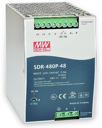 Mean Well SDR-480-48 Hutschienen-Netzteil (DIN-Rail) 48 V/DC 10A 480W Anzahl Ausgänge:1 x Inhalt 1S von MeanWell