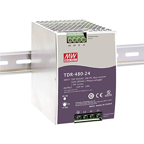 Mean Well TDR-480-24 Hutschienen-Netzteil (DIN-Rail) DC/DC 20A 480W 1 x von MeanWell