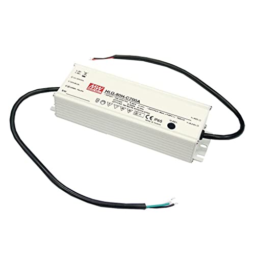 MEAN WELL HLG-80H-C350A, AC-DC LED-Installationsnetzteil, Metallgehäuse, IP65 89W 128-257V 350mA CC von MEAN WELL