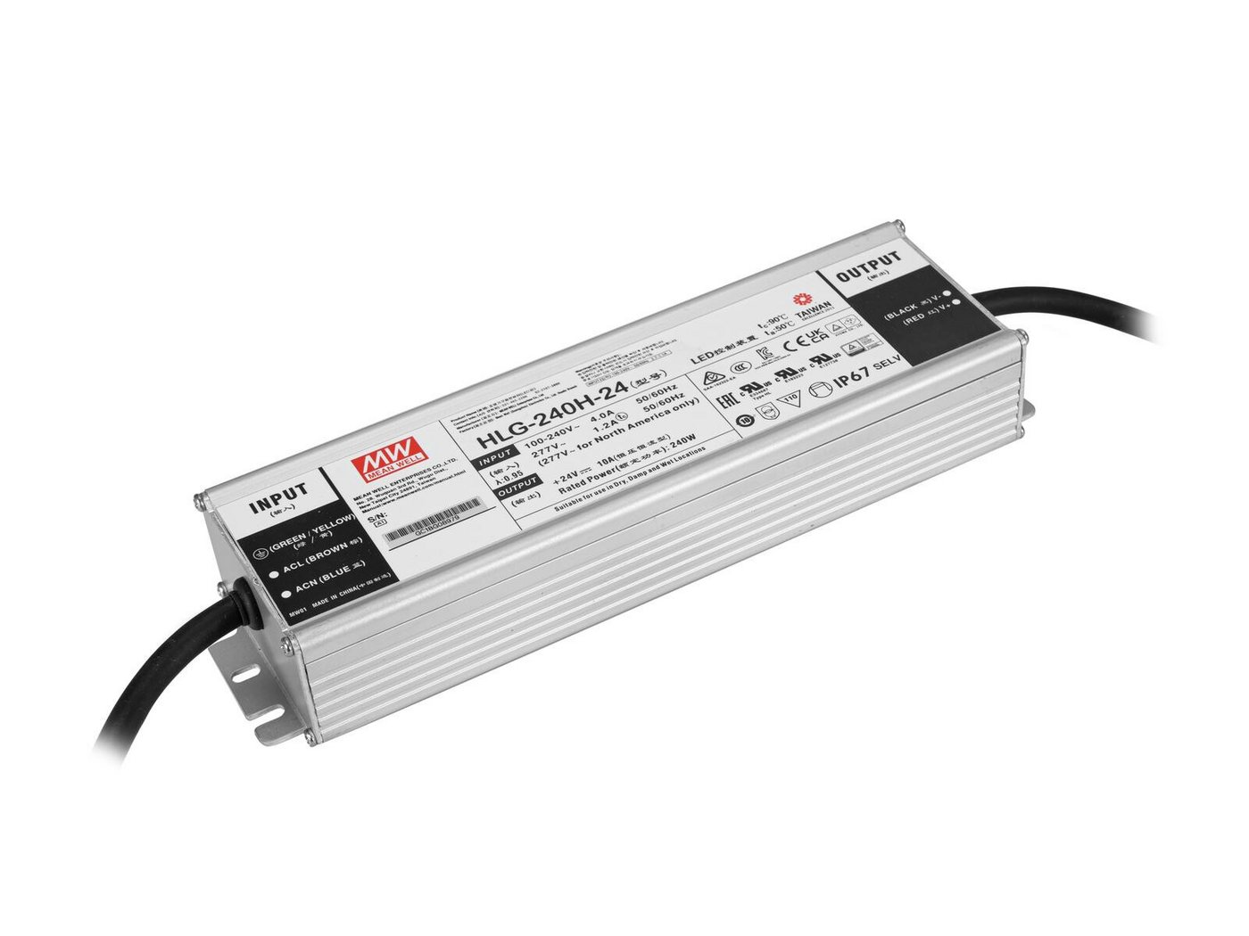 MeanWell MEANWELL LED-Netzteil 240W / 24V IP67 HLG-240H-24 LED Trafo MeanWell MEANWELL LED-Netzteil 240W / 24V IP67 HLG-240H-24 LED Trafo von MeanWell