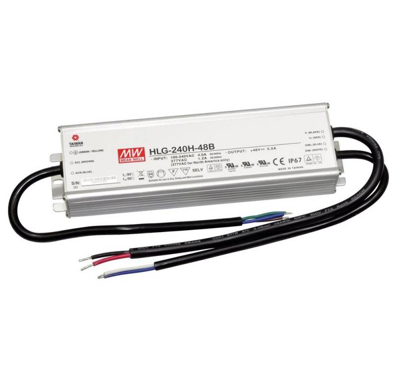 MeanWell MW Mean Well HLG-240H-48B LED-Treiber, LED-Trafo Konstantspannung, Ko LED Trafo von MeanWell