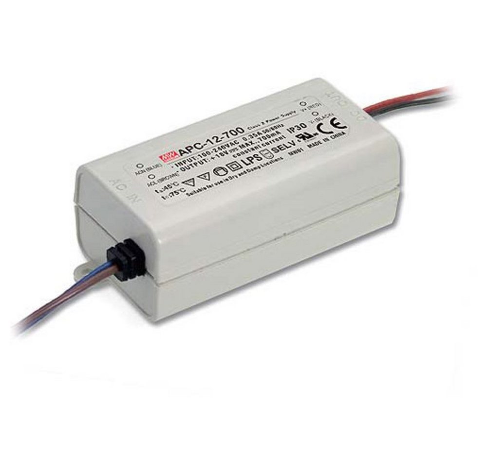 MeanWell MW Mean Well APC-12-700 LED-Treiber Konstantstrom 12 W 0.7 A 9 - 18 V LED Trafo MeanWell MW Mean Well APC-12-700 LED-Treiber Konstantstrom 12 W 0.7 A 9 - 18 V LED Trafo von Meanwell