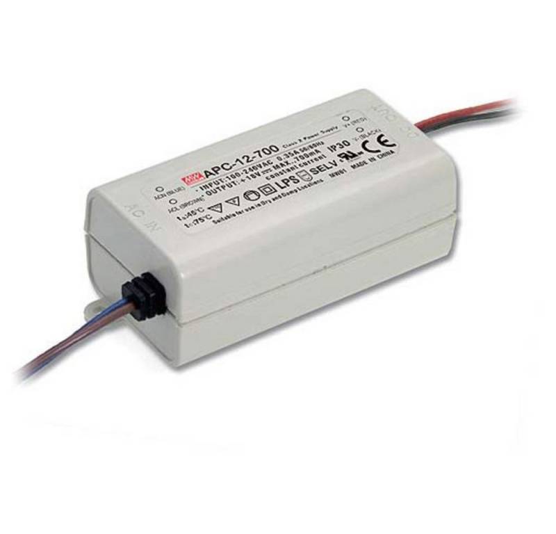 MeanWell MW Mean Well APC-12-700 LED-Treiber Konstantstrom 12 W 0.7 A 9 - 18 V LED Trafo MeanWell MW Mean Well APC-12-700 LED-Treiber Konstantstrom 12 W 0.7 A 9 - 18 V LED Trafo von Meanwell