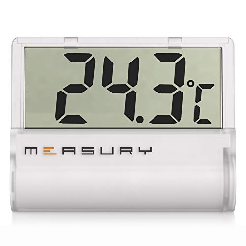 Measury Aquarium Thermometer Digital zum Kleben, Aquarien Thermometer für Süßwasser und Meerwasser TM11 von Measury