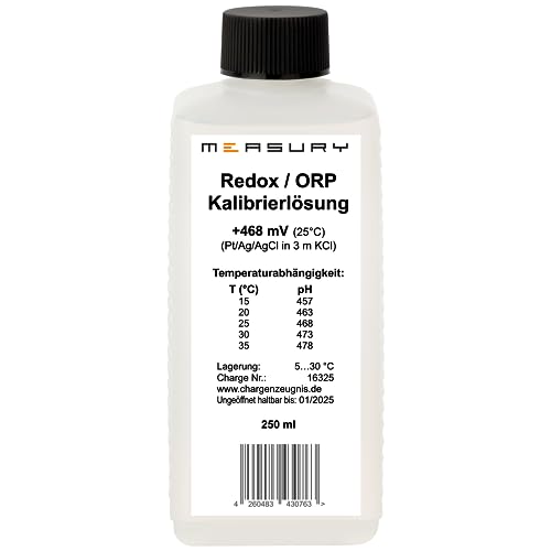 Redox ORP Kalibrierlösung 468mV - 250 ml Pufferlösung Kalibrierflüssigkeit von Measury