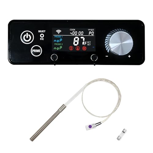 WiFi PID Rechteckiger Pelletgrill Controller Ersatz für Pit Boss 440-1600, Navigator, Sportsman, NASCAR, Mahagoni, Competitiion, Pro Series - App-fähiges Thermostat-Bedienfeld, mit 1 Hot Rod von Meatender