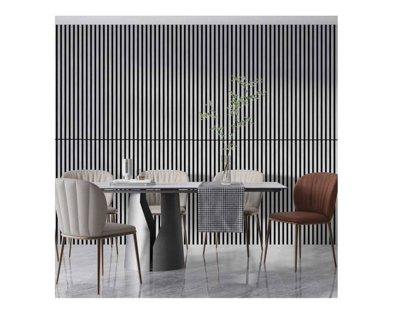 Mebano 3D Wandpaneel 132cm Set aus 4 Akustikpaneelen – Stilvolle Lamellenwand auf Filz, (Gestalte dein Zuhause selbst und mit kleinem Budget – kreativ, individuell und günstig, 4-tlg., Preis bezieht sich auf 1 Packung mit 4 Paneelen) Nachhaltiges Material, einfache Montage, effektive Schalldämmung von Mebano