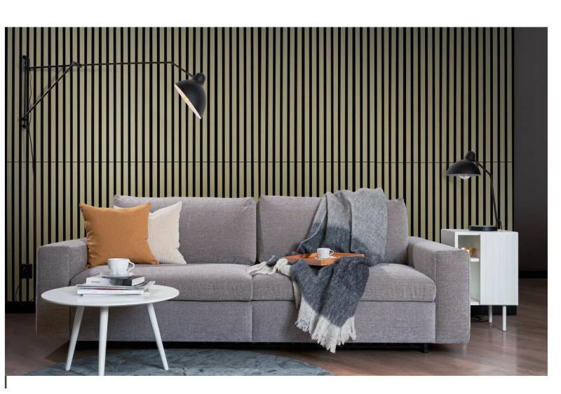 Mebano 3D Wandpaneel 132cm Set aus 4 Akustikpaneelen – Stilvolle Lamellenwand auf Filz, (Gestalte dein Zuhause selbst und mit kleinem Budget – kreativ, individuell und günstig, 4-tlg., Preis bezieht sich auf 1 Packung mit 4 Paneelen) Nachhaltiges Material, einfache Montage, effektive Schalldämmung von Mebano