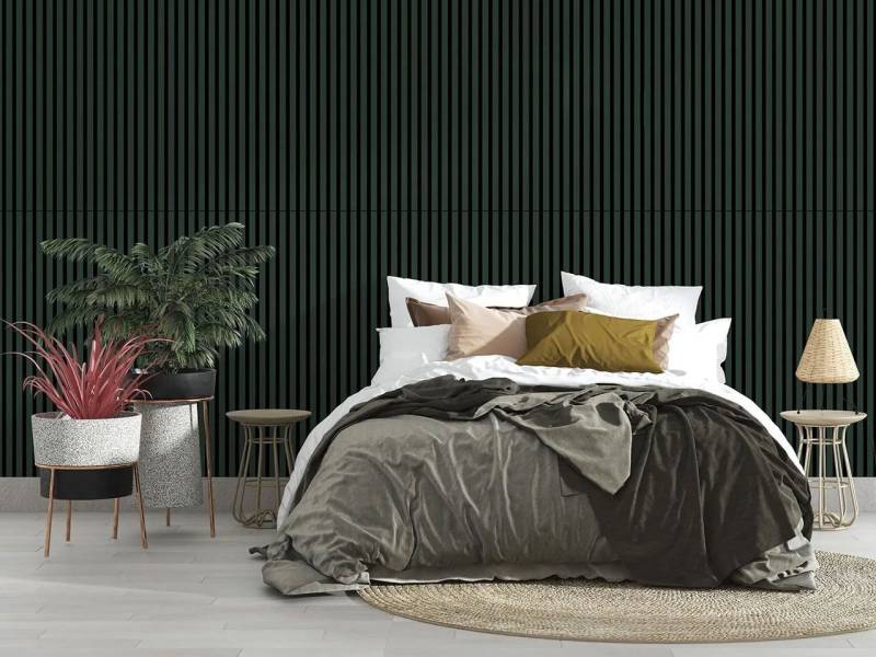 Mebano 3D Wandpaneel 132cm Set aus 4 Akustikpaneelen – Stilvolle Lamellenwand auf Filz, (Gestalte dein Zuhause selbst und mit kleinem Budget – kreativ, individuell und günstig, 4-tlg., Preis bezieht sich auf 1 Packung mit 4 Paneelen) Nachhaltiges Material, einfache Montage, effektive Schalldämmung von Mebano