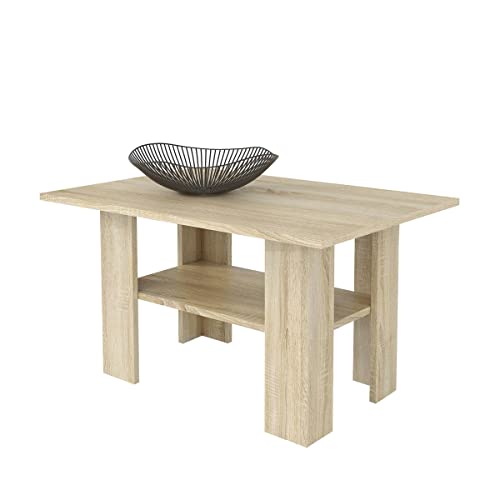 Meblando wohnzimmertisch - couchtisch Holz - Tisch Wohnzimmer ‎60 x 87 x 55 cm, Tisch deko- Wohnzimmer möbel, Coffee Table - laminierte möbelplatte, quadratischer Tisch von Meblando