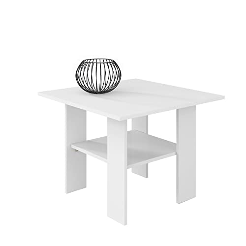 Meblando wohnzimmertisch - couchtisch Holz - Tisch Wohnzimmer 65 x 65 x 55 cm, Tisch deko- Wohnzimmer möbel, Coffee Table - laminierte möbelplatte, quadratischer Tisch von Meblando