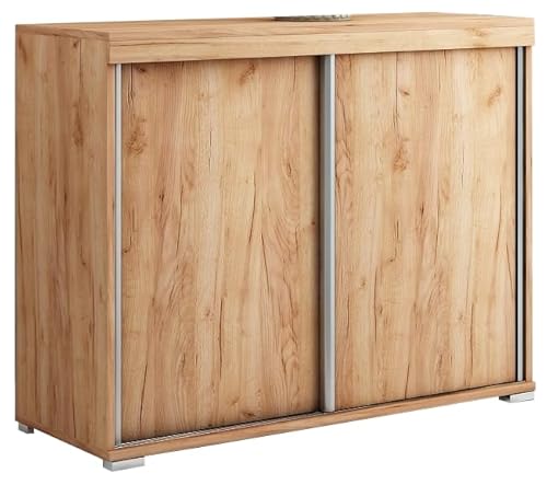 Meble Slupia Kommode Diego mit Schiebetüren - 80 cm Breit - Modern Robust - für Schlafzimmer, Flur, Wohnzimmer - Holzwerkstoff - Craft Gold Meble Slupia Kommode Diego mit Schiebetüren - 80 cm Breit - Modern Robust - für Schlafzimmer, Flur, Wohnzimmer - Holzwerkstoff - Craft Gold von Meble Slupia