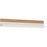 Wandboard Merida weiß weiß hochglänzend Eiche Wotan B/H/T: ca. 140x23x22 cm von XXXL