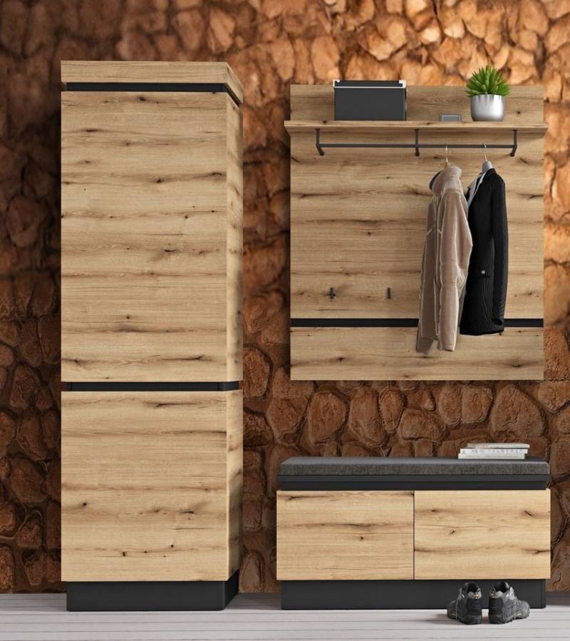 Meble Wójcik Garderoben-Set (3-teilig) in Evoke Eiche - 166x201x45 (BxHxT), (3-teilig) von Meble Wójcik