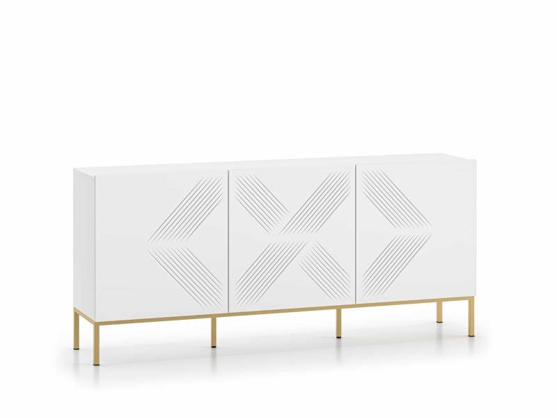 Clearing 02 weißes Sideboard mit goldenen Gestell von Meble