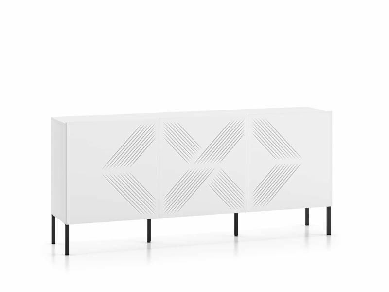 Clearing 02 weißes Sideboard mit schwarzen Füßen von Meble