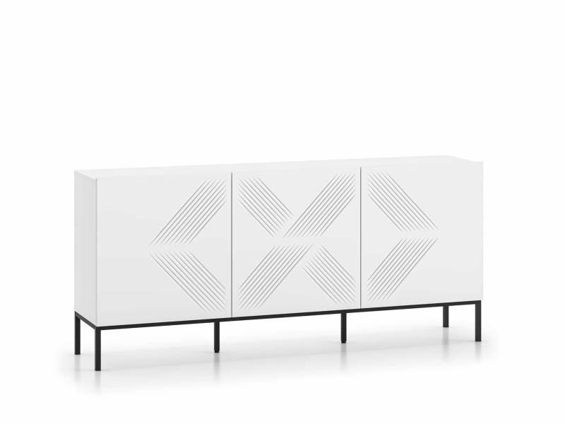Clearing 02 weißes Sideboard mit schwarzen Gestell von Meble