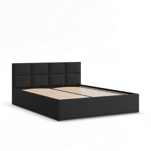 Mebligo - Borgo Gepolstertes Bett mit Kopfteil 160x200 cm, mit Bettkasten, Schwarz Mebligo - Borgo Gepolstertes Bett mit Kopfteil 160x200 cm, mit Bettkasten, Schwarz von Mebligo