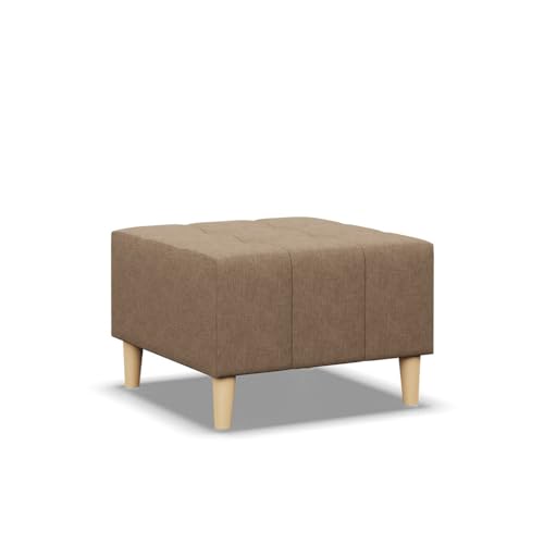 Mebligo ELMA - Pouf 70 x 70 cm, für Wohnzimmer, Braun von Mebligo