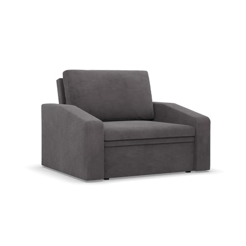 Mebligo - Loungesessel Orbit, Cord - Dunkelgrau von Mebligo