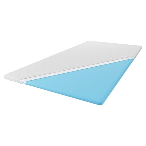 Mebligo - Matratzen Topper Moonligo Zen 120 x 200 cm, Matratzentopper 3 cm, Matratzenauflage T25-Schaum für Bett Mattress, Weiß Bettauflage, Matratze Toper mit Weich und Komfortschaum Mebligo - Matratzen Topper Moonligo Zen 120 x 200 cm, Matratzentopper 3 cm, Matratzenauflage T25-Schaum für Bett Mattress, Weiß Bettauflage, Matratze Toper mit Weich und Komfortschaum von Mebligo