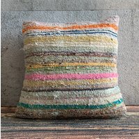 20x20 Handgewebtes Kelim Kissen, Dekoratives Dekokissen, Sofa Azteken Kissenbezug, Kissenbezug No1317 von MeboPillow