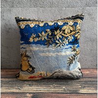 20x20 Handgewebtes Kelim Kissen, Dekoratives Dekokissen, Sofa Azteken Kissenbezug, Kissenbezug No1859 von MeboPillow