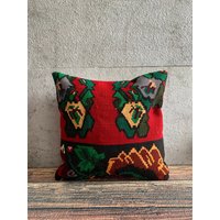 Handgefertigtes Kelimkissen, 20x20 Boho Dekokissen, Dekokissen No7319 von MeboPillow